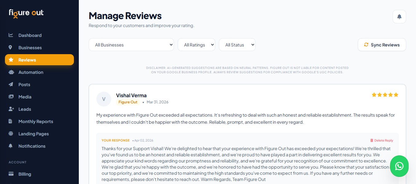 Gemini AI Google Review Response Draft Generator